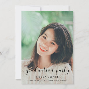 Chic Photo graduation party invitation