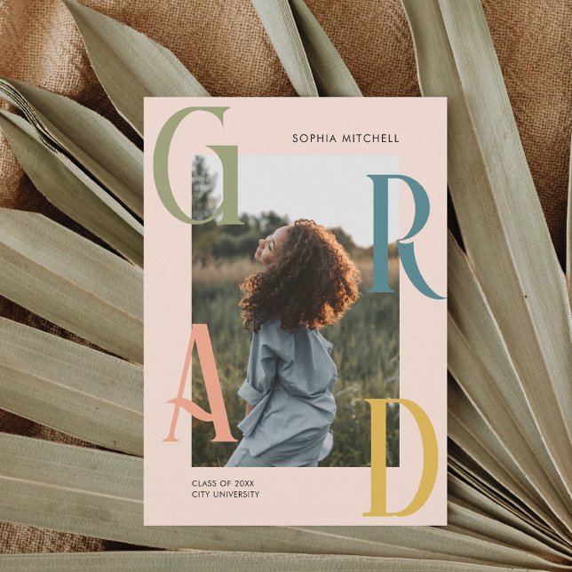 Chic Photo Graduation Party Invitation (Creator Uploaded)