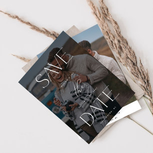 Chic Photo Grand Save the Date 2 Invitation