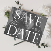 Chic Photo LG Save the Date B&W