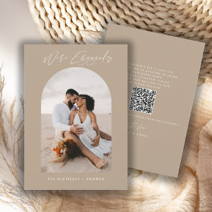 Chic Photo QR Code Wedding Engagement Announcement
