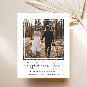 Chic Photo QR Code Wedding Reception Invitation