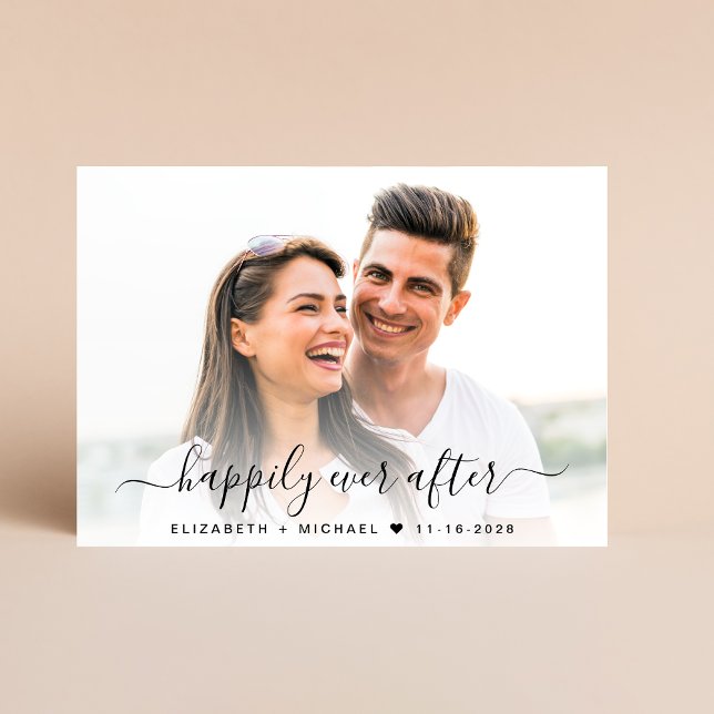 Chic Photo QR Code Wedding Save The Date (Our user-friendly template allows you to easily upload your photo & create the perfect save the date)