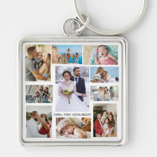 Chic Photo Wedding and family Key Ring
