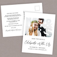 Chic Photo Wedding Reception Save The Date