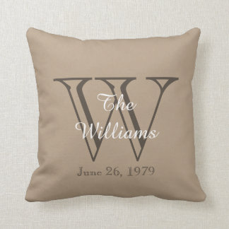 CHIC PILLOW_FAMILY NAME ON MONOGRAM CUSHION