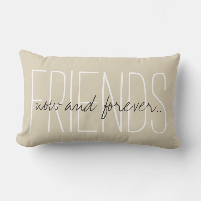 CHIC PILLOW_"FRIENDS...now and forever..." Lumbar Cushion (Front)