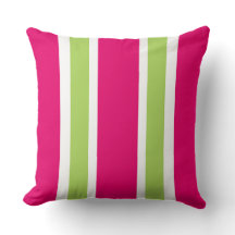 CHIC PILLOW_PRETTY 561 HOT PINK/60 GREEN STRIPES