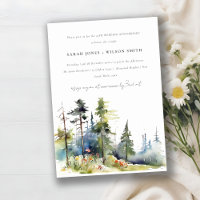 Chic Pine Forest Landscape Wedding Anniversary
