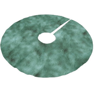 Chic Pine Teal Green Brushed Polyester Tree Skirt