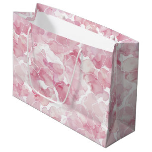Chic Pink Abstract Bridal Shower Large Gift Bag