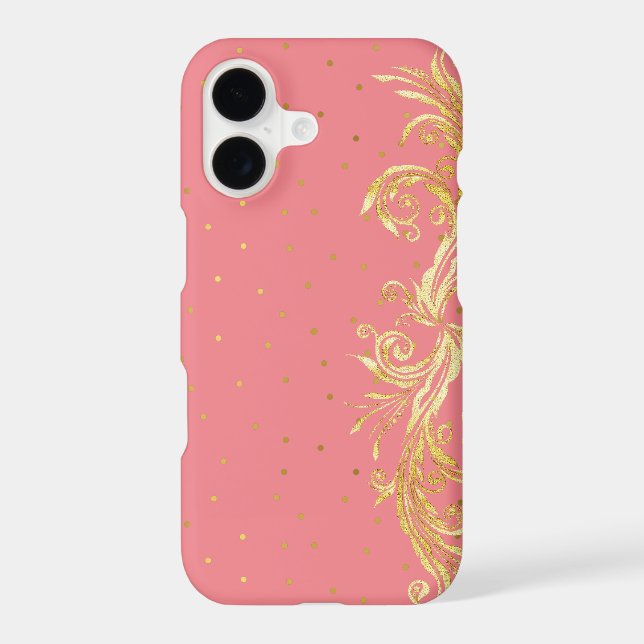 Chic Pink and Gold iPhone 7 Plus Case (Back)