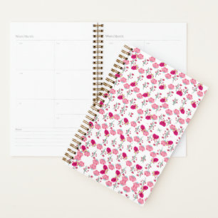 Chic pink and red Floral print seamless pattern Planner