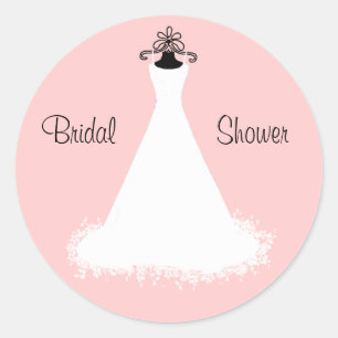 Chic Pink and White Bridal Shower Envelope Seal