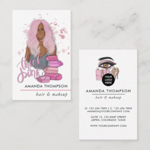 Chic Pink Beauty Fashion Business Card