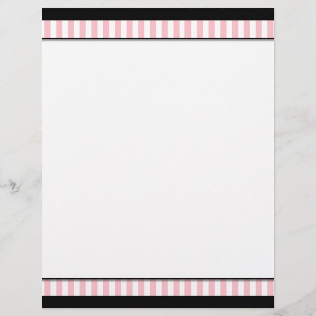 Chic Pink & Black Business Letterhead (Front)