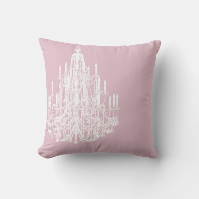 Chic Pink Chandelier Cushion (Front)