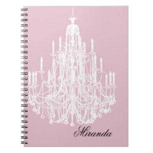 Chic Pink Chandelier Notebook