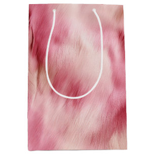 Chic Pink Cowgirl Cowhide Medium Gift Bag