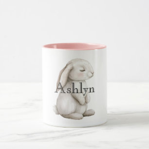 Chic Pink Cute Bunny Mug