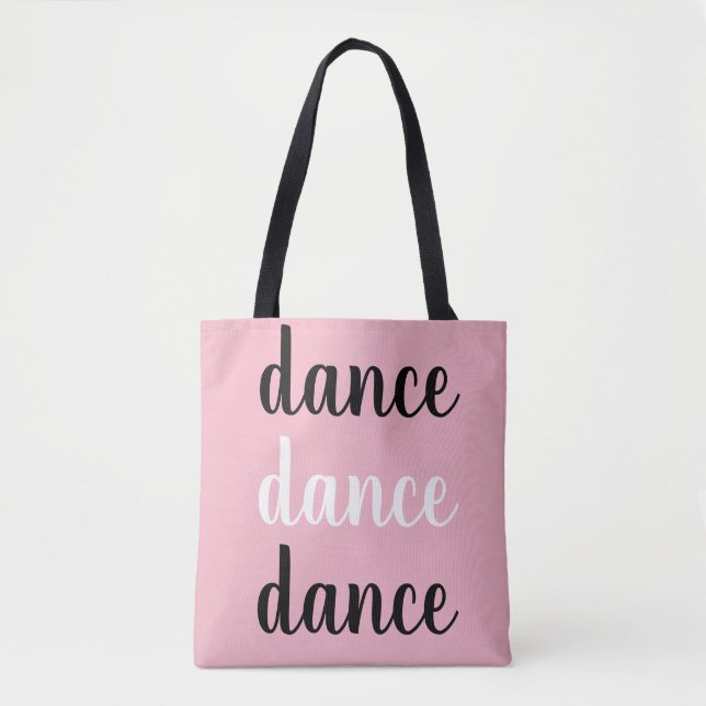Chic Pink Dance Tote Bag (Front)