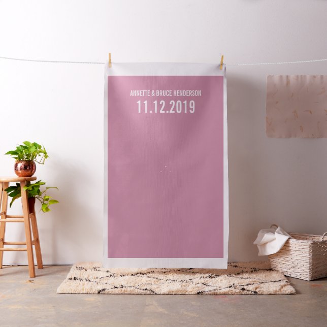 Chic Pink Diy Wedding Photo Booth Backdrop (In Situ)