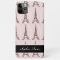Chic Pink Eiffel Tower Pattern