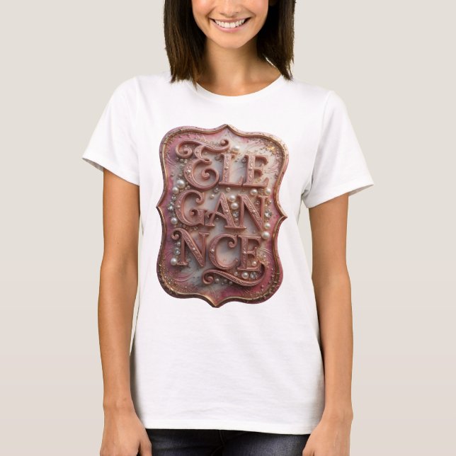 Chic Pink ELEGANCE Shirt Design (Front)