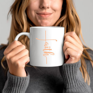 Chic Pink Faith Christian Coffee Mug