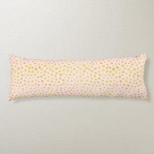 Chic pink faux gold glitter cheetah print monogram body cushion