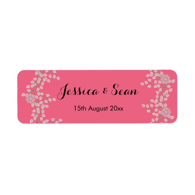 Chic Pink Floral & Pearls Wedding (Front)