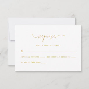 Chic Pink Floral Print Rsvp Response