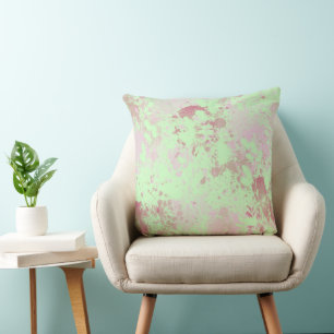 Chic Pink Floral Throw Pillow