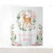 Chic Pink Floral Woodland Deer Girl Baby Backdrop