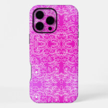 Chic Pink Flower Botanical Pattern swirl
