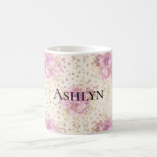 Chic Pink Flowers Coffee Mug