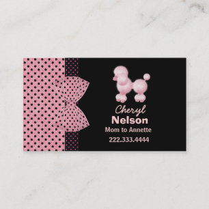 Chic Pink French Poodle Mummy Card