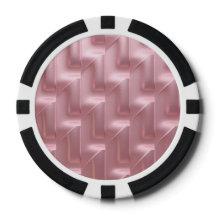 Chic Pink Geometric Poker Chips – Stylish & Unique