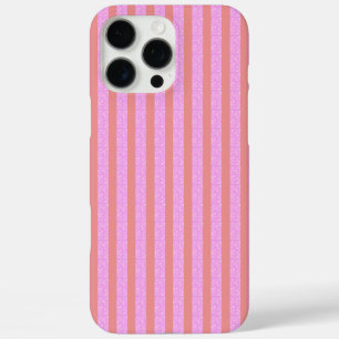 Chic Pink Geometric Stripes Geostripes iPhone 16 Pro Max Case