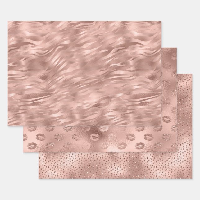 Chic Pink Glam Wrapping Paper Sheet (Set)