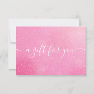 Chic Pink Glitter Gift Certificate