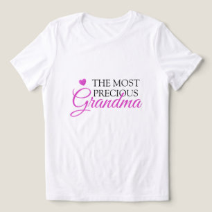 Chic Pink Glitter Hearts Grandma Tri-Blend Shirt