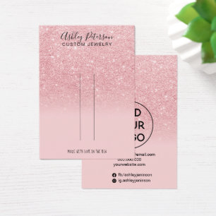 Chic pink glitter jewellery hair clip display