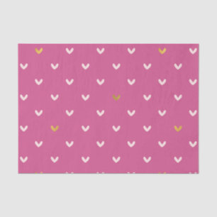 Chic Pink Gold Hearts Tissue Paper