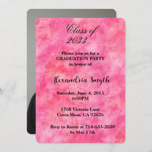 Chic Pink Graduation Your Photo Invitation