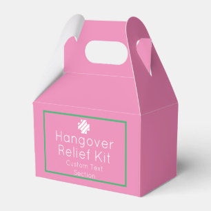 Chic Pink Hangover Relief Kit Favour Box
