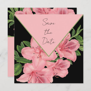 Chic Pink Hibiscus Save The Date