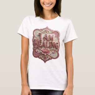 Chic Pink I AM HEALING Wearable Art T-Shirt