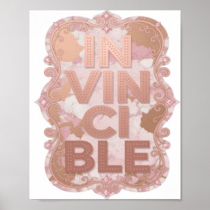 Chic Pink IN VINCIBLE Design Poster