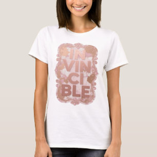 Chic Pink IN VINCIBLE Design T-Shirt
